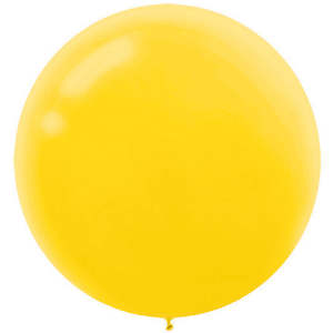 Giant Latex Balloons: Yellow 60cm Round Balloon