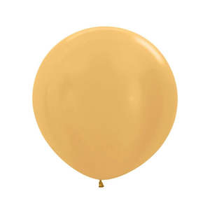 Giant Latex Balloons: Gold 60cm Round Balloon