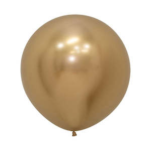 Giant Latex Balloons: Gold Reflex 60cm Round Balloon