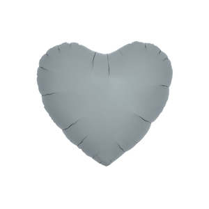 Blue Grey Foil Heart Balloon