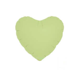 Baby Shower: Pastel Green Foil Heart Balloon