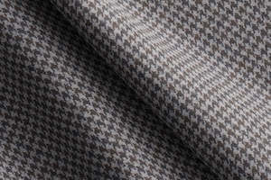GILET: Made to Measure Grey & Brown Houndstooth Waistcoat (customized RMBDDCB79P-244339)