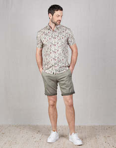 Shorts: Island Textured Putty Drawstring Shorts
