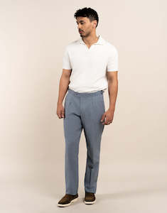 Race Ready: Evans Light Blue Houndstooth Trouser