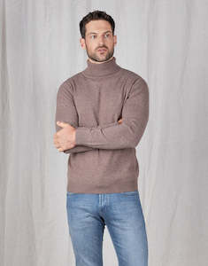 Wanaka Brown Roll Neck Jersey