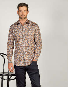 Mens Floral Shirts: Barbican Brick Floral Print Shirt