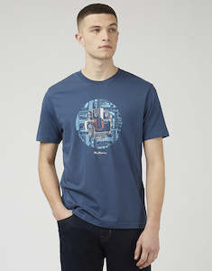 Fathers Day Gift Guide: Ben Sherman Retro Tape Target Blue Denim T-Shirt