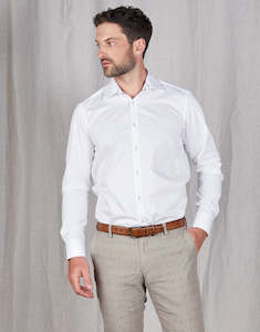 Essential Range Size Guaranteed: Barbican White Twill Smart Casual Shirt
