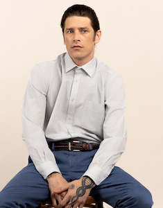 Mens Dress Shirts: Sinatra Green Circle Microdesign Shirt