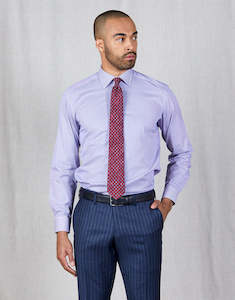 Mens Business Shirts: Banks Red & Blue Stripe Shirt