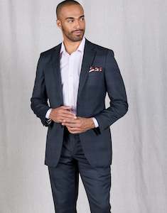 Navy Blue Suits: Cooper blue check suit