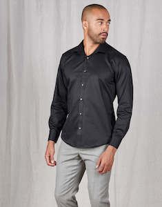 Banks Black Twill Tailored Shirt