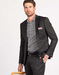 Mens Black Shirts: Banks Black Printed Shirt
