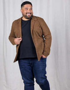 Mens Coats: Cunningham Brown Overshirt Jacket