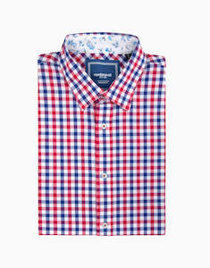 Raglan Red Check Short Sleeve Shirt