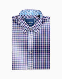 Selected Shirts 99 Each: Raglan Purple Check Short Sleeve Shirt
