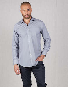 Selected Shirts 99 Each: Sinatra Blue & Red Hexagon Shirt