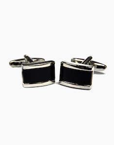 Gifts Under 75: Retangle Black Cufflinks