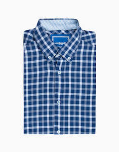 Mens Casual Shirts: Ohope Navy Check Shirt