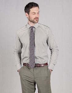 Selected Shirts 99 Each: London Brown Stripe Shirt