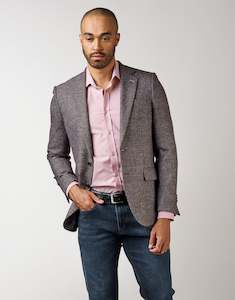 Hawker Maroon & Blue Guncheck Blazer