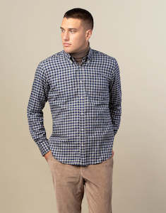 Winter Essentials: Ohope Blue & Grey Check Flannel Shirt