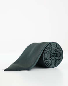 Dark Olive Green Textured Silk Tie