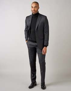 Cooper Charcoal Textured Check Suit