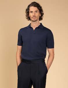 Best Sellers: Amalfi Navy Knitted Polo