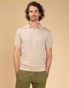 Amalfi Beige Knitted Polo