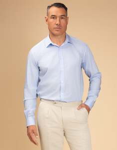Business Casual: London Sky Blue Stripe Shirt