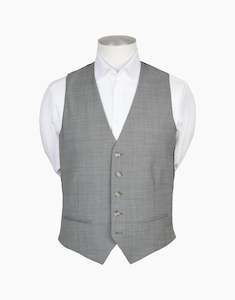 Curtis Light Grey Sharkskin Waistcoat
