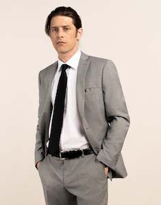 Taylor Light Grey Sharkskin Suit Jacket
