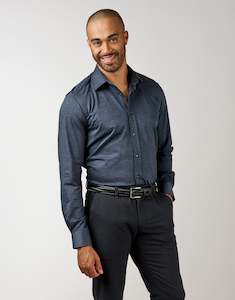 Tall Mens Clothing: London Navy Dot Knitted Shirt
