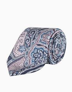Wedding Guests: Blue & Purple Large Paisley Silk Tie
