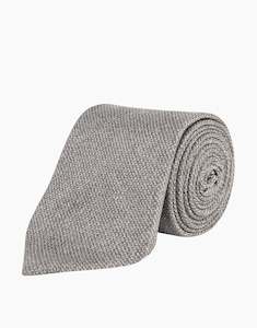 Wedding Guests: Taupe Grey Textured Print Silk Tie