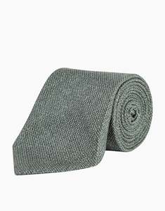 Sage Green Textured Print Silk Tie