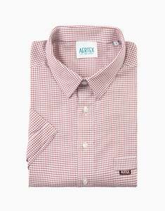 Aertex Taunton Wine Short Sleeve Polo Shirt