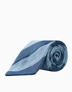 Business Casual: Blue & Sky Stripe Italian Silk Tie