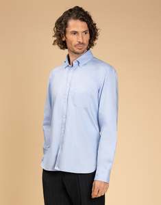 Essentials: Ohope Blue Oxford Button Down Shirt