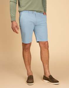 Shorts: Sumner Powder Blue Textured Shorts