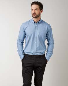 Mens Flannel Shirts: Ohope Blue Houndstooth Flannel Shirt