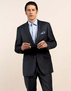 Two Trouser Suit: Cooper Navy Stripe Suit Jacket