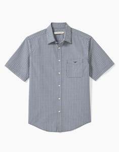 R.M. Williams Classic Navy Charcoal Short Sleeve Shirt
