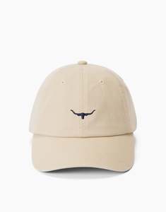 R.M. Williams Mini Longhorn Ecru Twill Cap