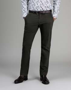 Tyler Dusty Olive Brushed Twill Chinos