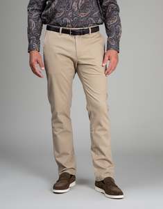 Tyler Beige Brushed Twill Chinos