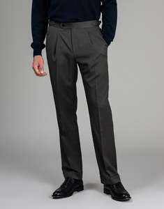 Evans Olive Green Twill Suit Trouser