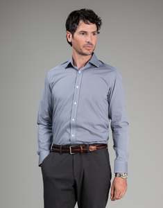 Winter Essentials: London Blue & Maroon Micro-design Print Shirt