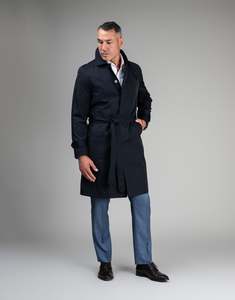 Winter Essentials: Loch Navy Water-Resistant Raglan Coat